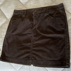 Old Navy brown corduroy mini skirt size 8